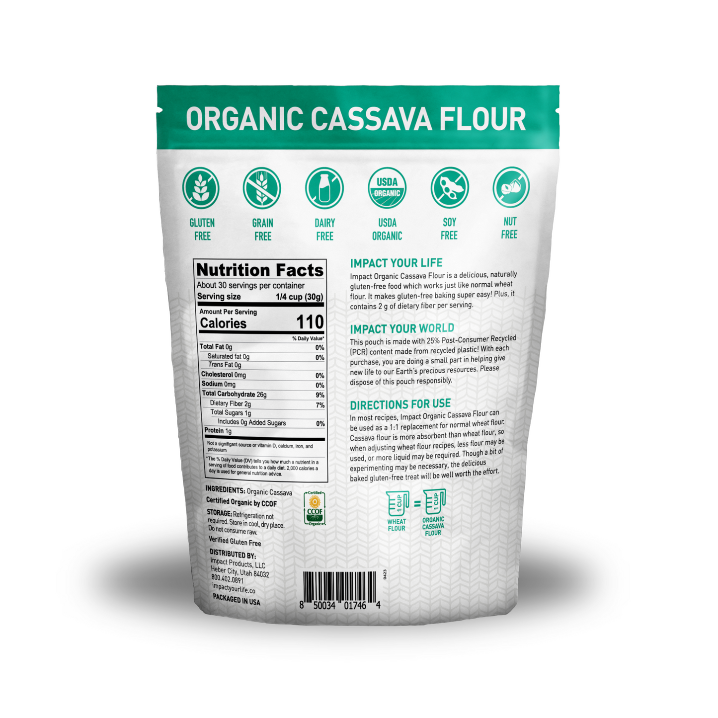 Organic Cassava Flour (Case of 8)