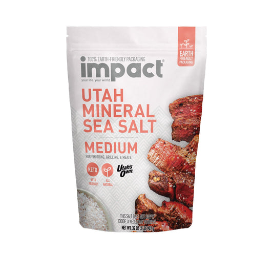 Utah Mineral Sea Salt MEDIUM GRAIN (Case of 8)